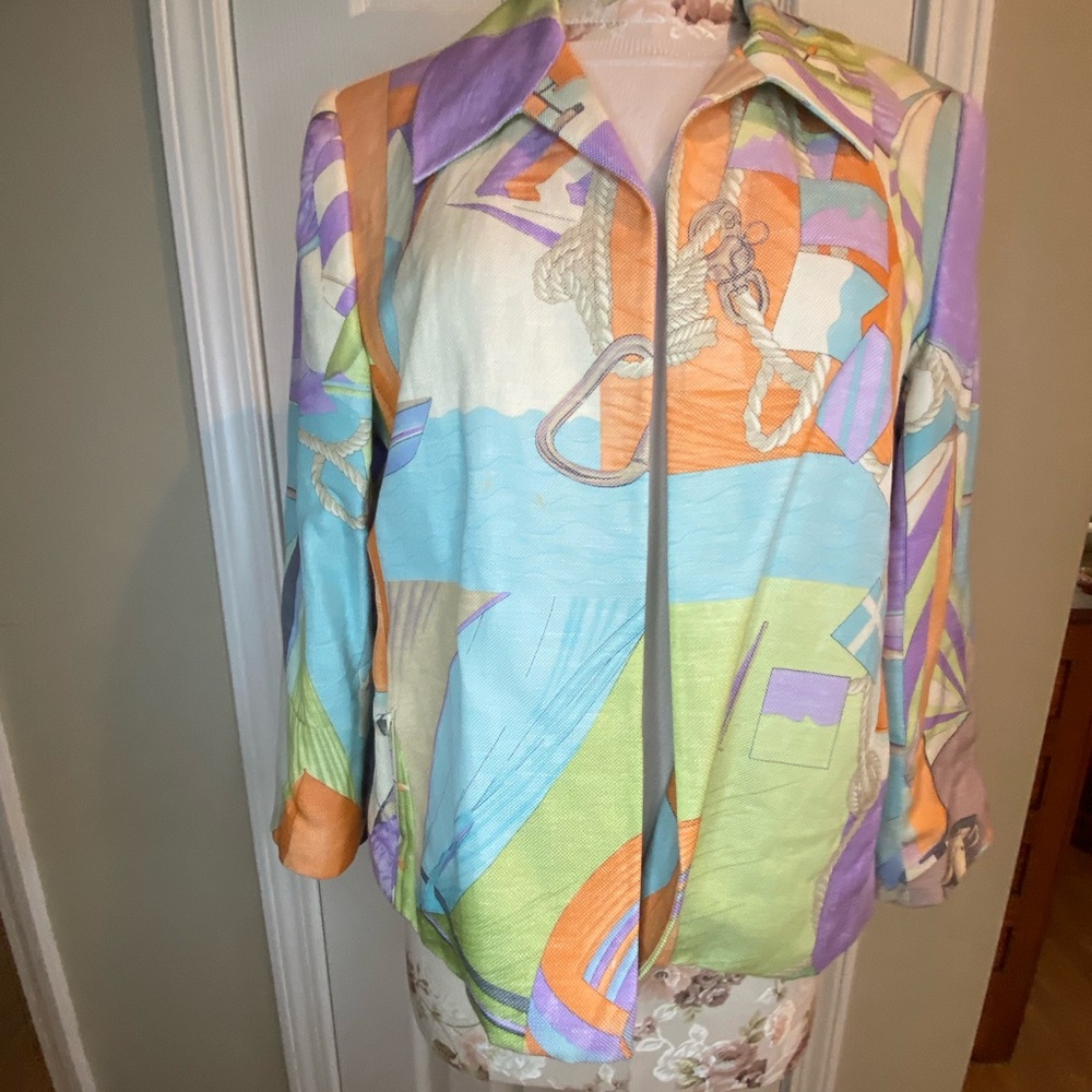 Doncaster Multicolor Silk Linen Jacket